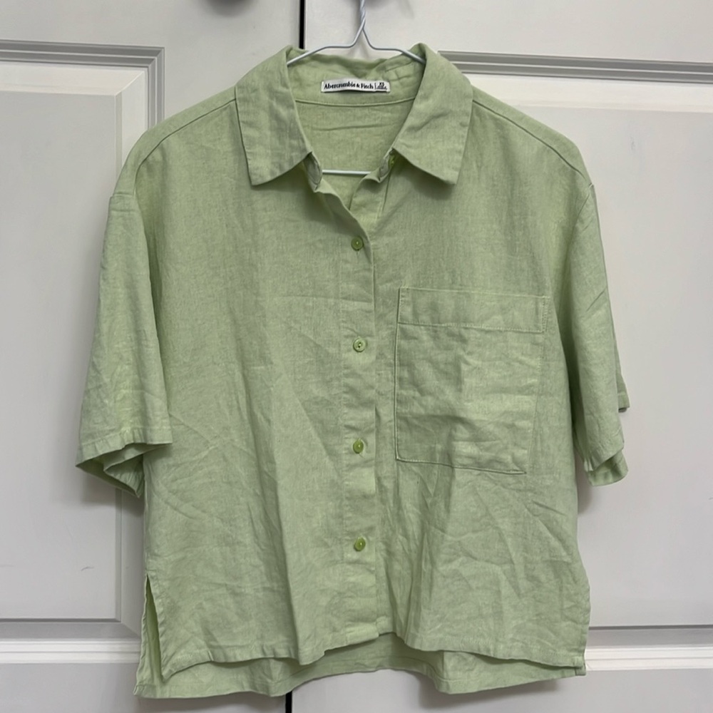 Abercrombie and fitch linen button up shirt